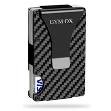 Load image into Gallery viewer, GYM OX Carbon Fiber Slim Wallet For Men - Front Pocket RFID Blocking Minimalist Wallet For Men
