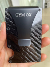 Load image into Gallery viewer, GYM OX Carbon Fiber Slim Wallet For Men - Front Pocket RFID Blocking Minimalist Wallet For Men
